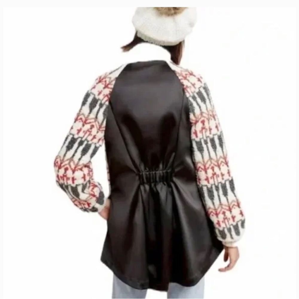 Anthropologie Sleeping On Snow Intarsia fair isle wool blend sweater cardigan S - Picture 3 of 14